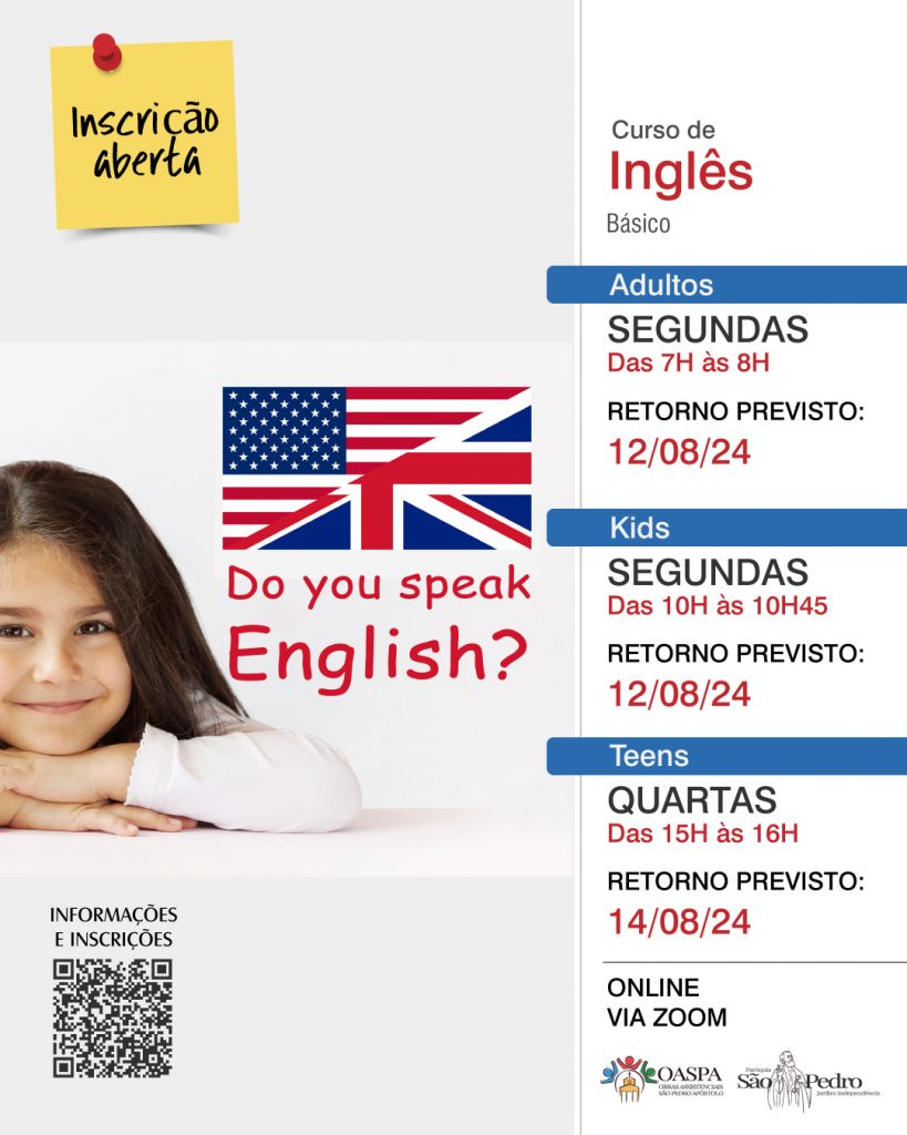 Curso de Inglês básico - Kids, Teens e Adultos